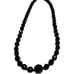 Vintage Ascending Faceted Black Onyx Necklace