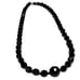 Vintage Ascending Faceted Black Onyx Necklace