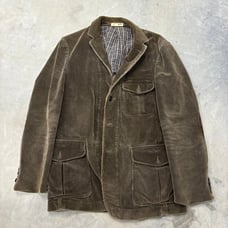 J.Crew Mens Sport Coat Blazer Three Button Brown Corduroy Cotton Size Medium
