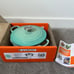 Le Creuset cast iron round Dutch oven cool mint green 1.5 quart 16cm