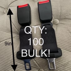 AUTOHAVEN 100 PCS BULK Seatbelt extender 9in.- Universal Fit - Comfort, Carseat