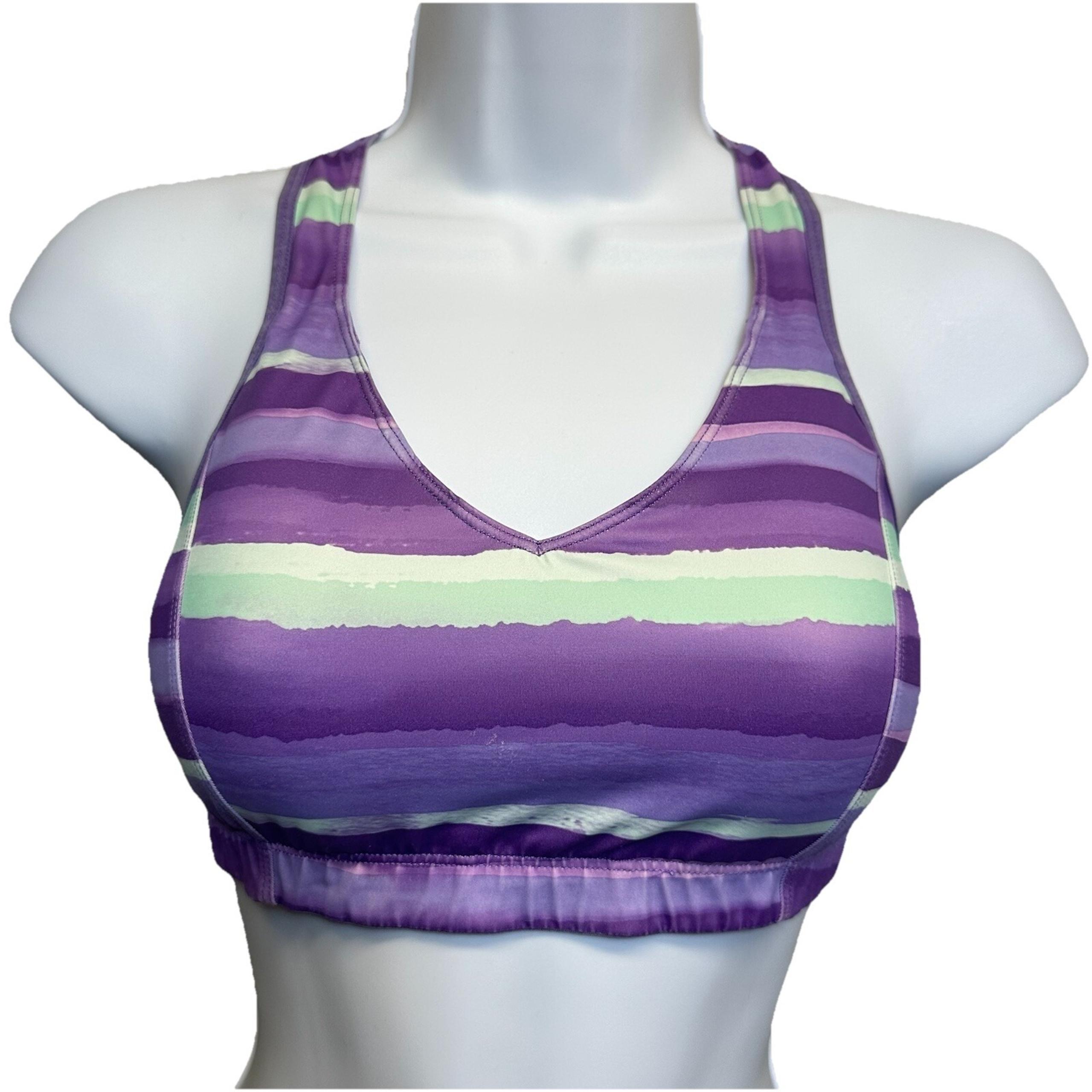 Brooks Sports Bra Moving Comfort Women's S  High Impact Racerback Purple