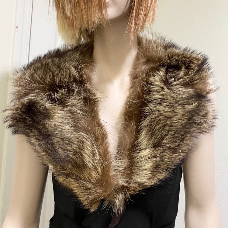 Genuine Mink Fur Collar for Sewing DIY