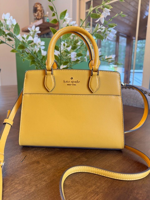 Kate Spade New York Madison Small Satchel Top Handle Crossbody Purse - Daffodil