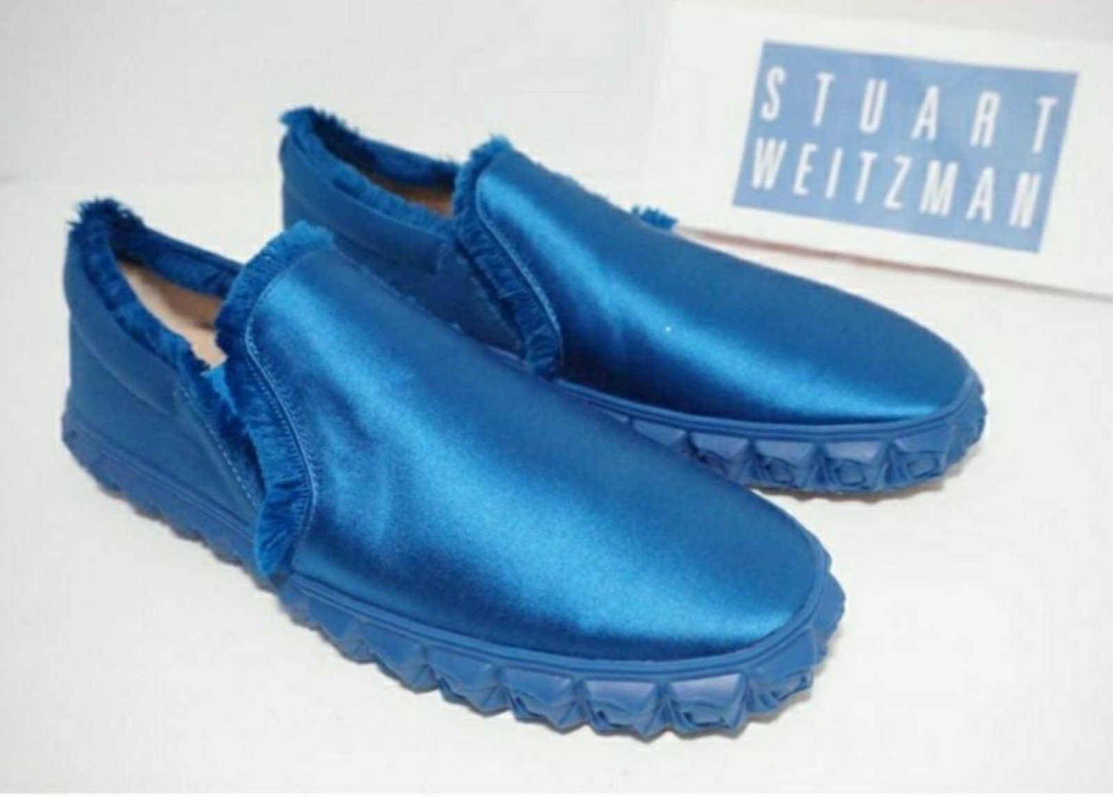 NEW Stuart Weitzman Fringiebelle Size 5½ Woman's Royal Blue Designer Shoes