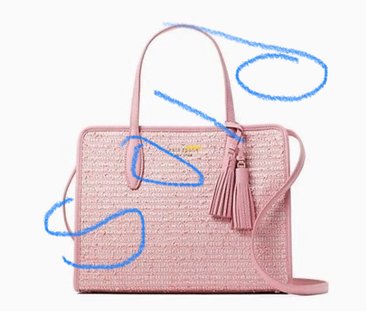 Kate Spade Rowe Summer Tweed Pink Multi Small Satchel ♦️This item is sold