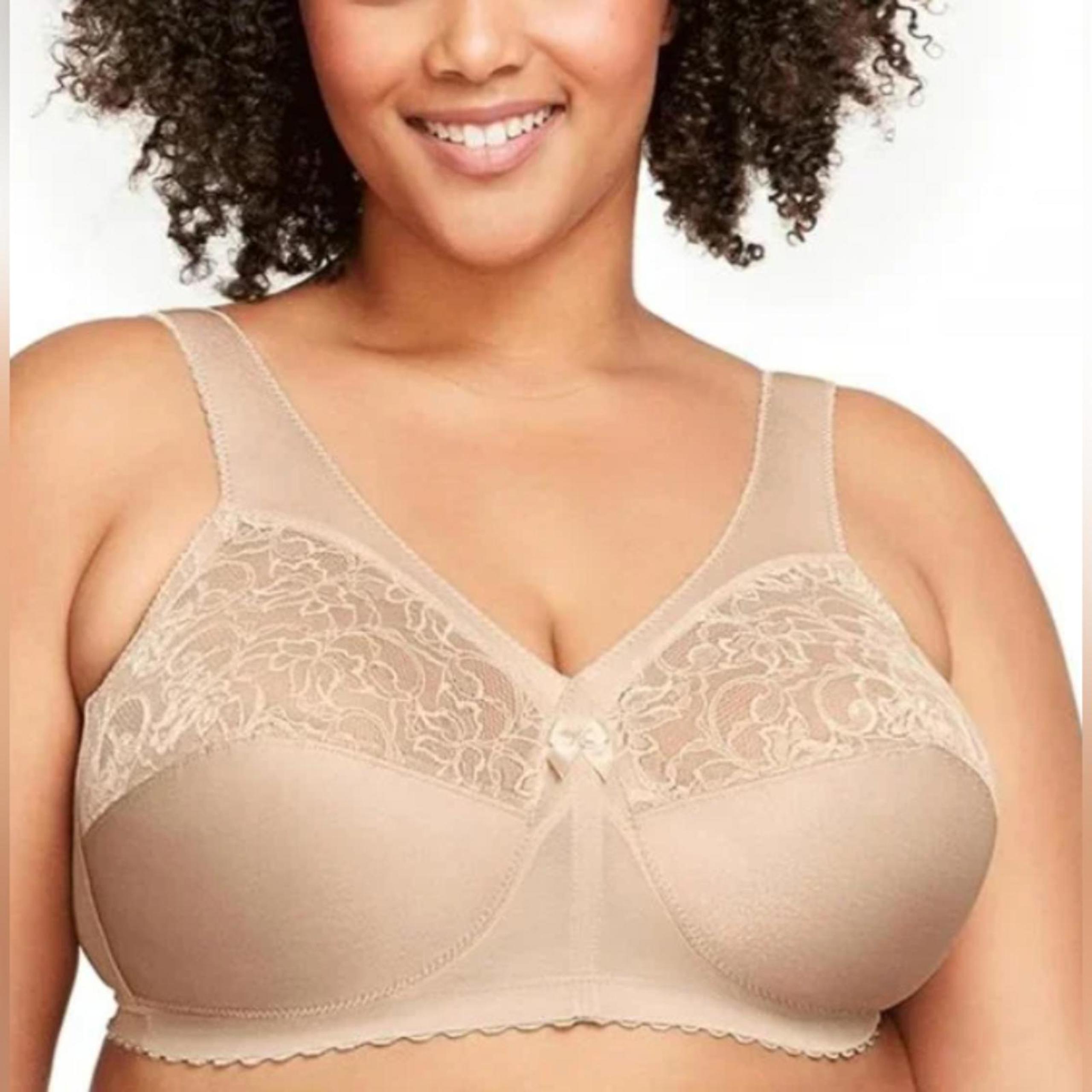 NWOT Glamorise Women's Magiclift Original Support Bra Wirefree #1000, 46C