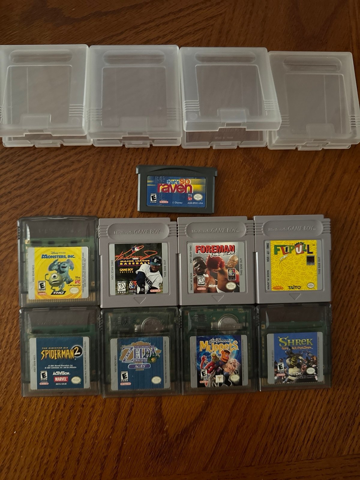 Gameboy Games and 4 cases