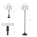 Traditional three-piece lighting set with bronze finish