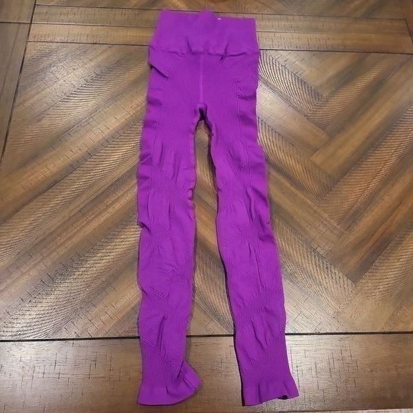 Free People High Rise Double Diamond Leggings XS/S Vivid Violet