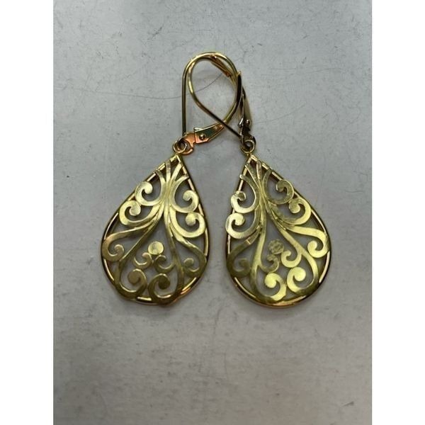 18k yellow gold filigree earrings