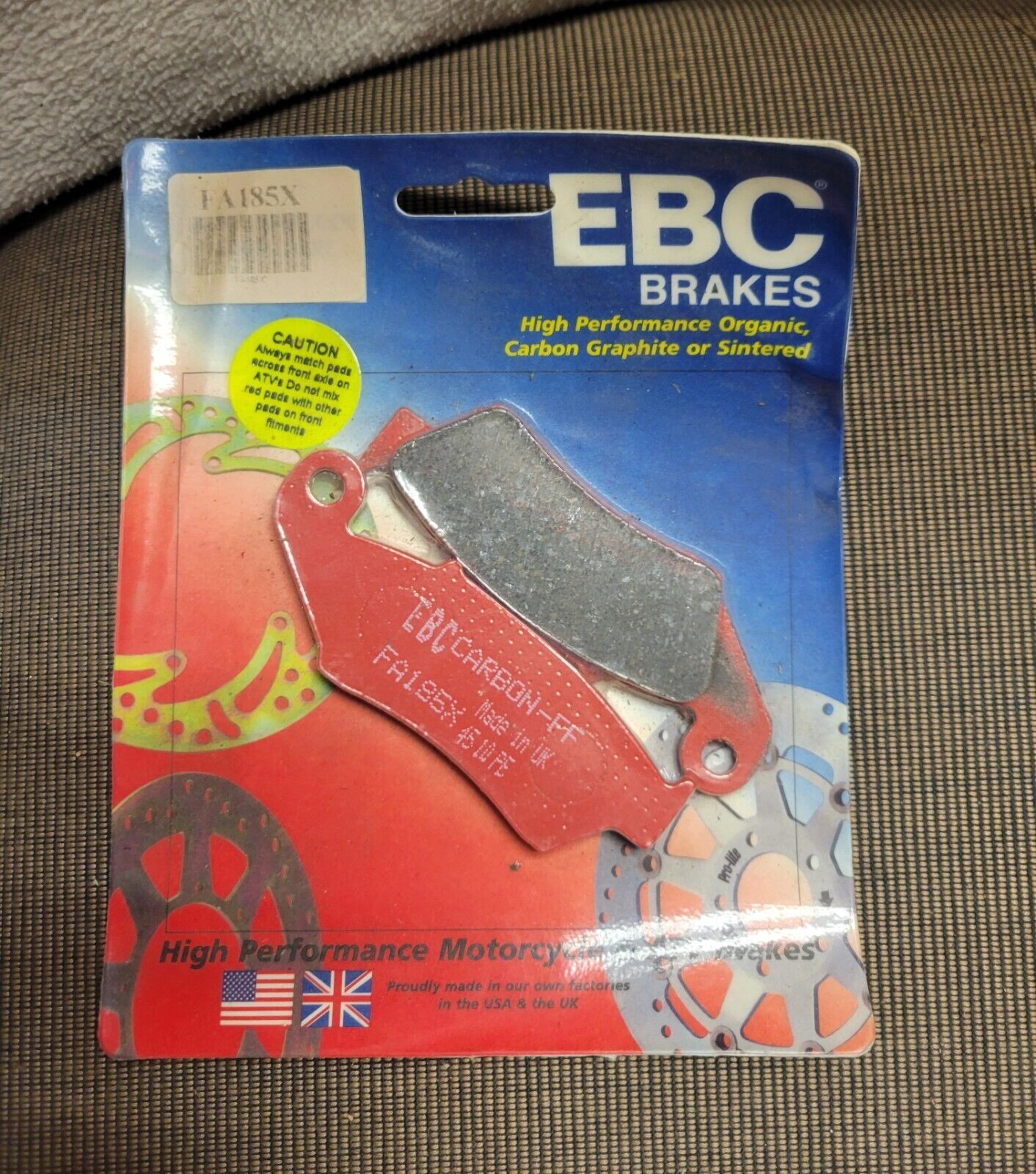 EBC FA185X - X Series Carbon Brake Pads Honda CR125R 95-07, CRF230F 03-15 FRONT