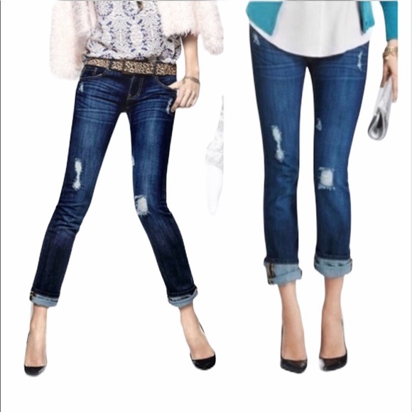CAbi Distressed Slim Boyfriend Jeans 4