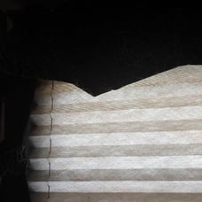 Curtains used black and gold
