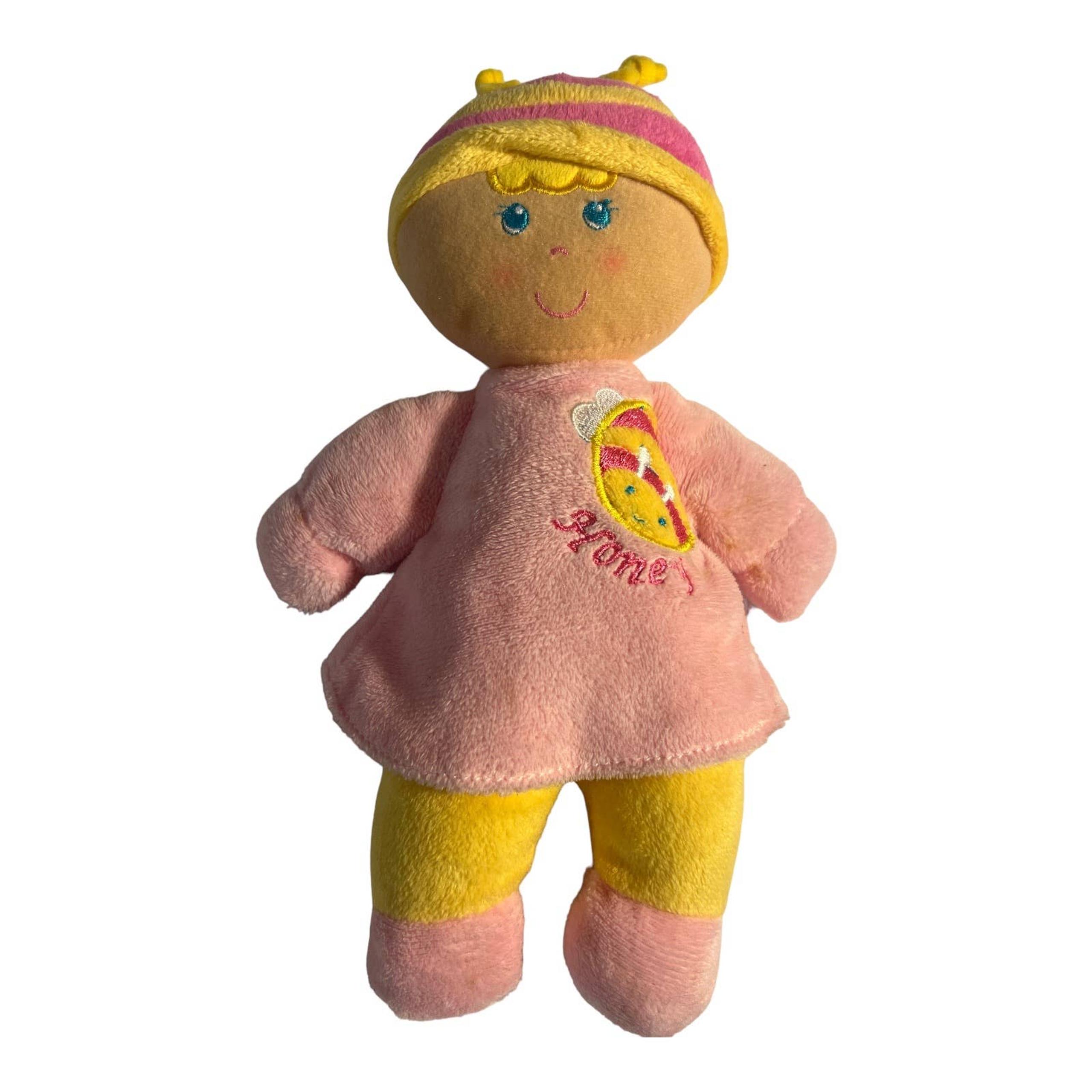 Target Pink Honey Bee pink yellow baby doll lovey 11”