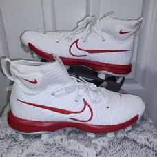 Men's Nike Alpha Huarache NXT MCS DJ6519-104 Baseball Cleats White New Size 12