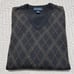 Brooks Brothers brown argyle vneck wool sweater