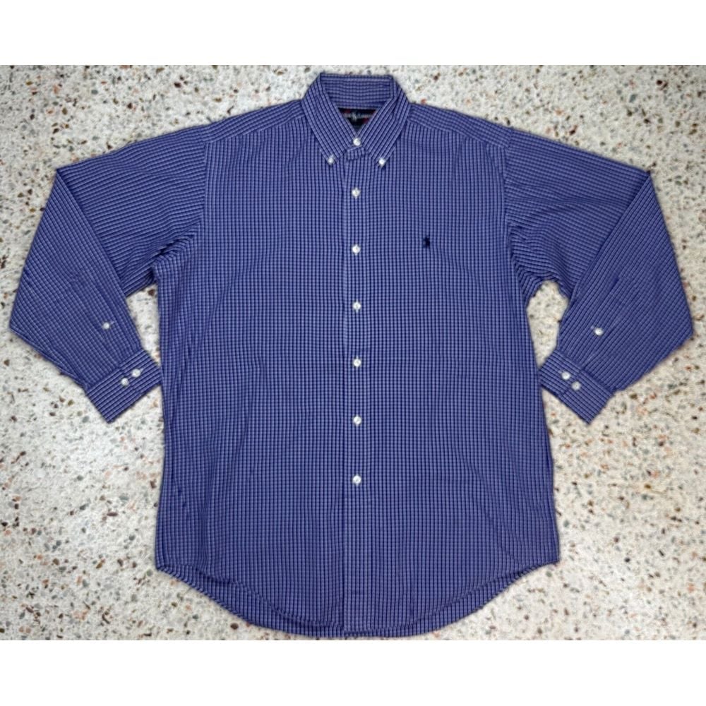 Ralph Lauren Yarmouth Vintage Button Down Long Sleeve Shirt Size 15 32/33