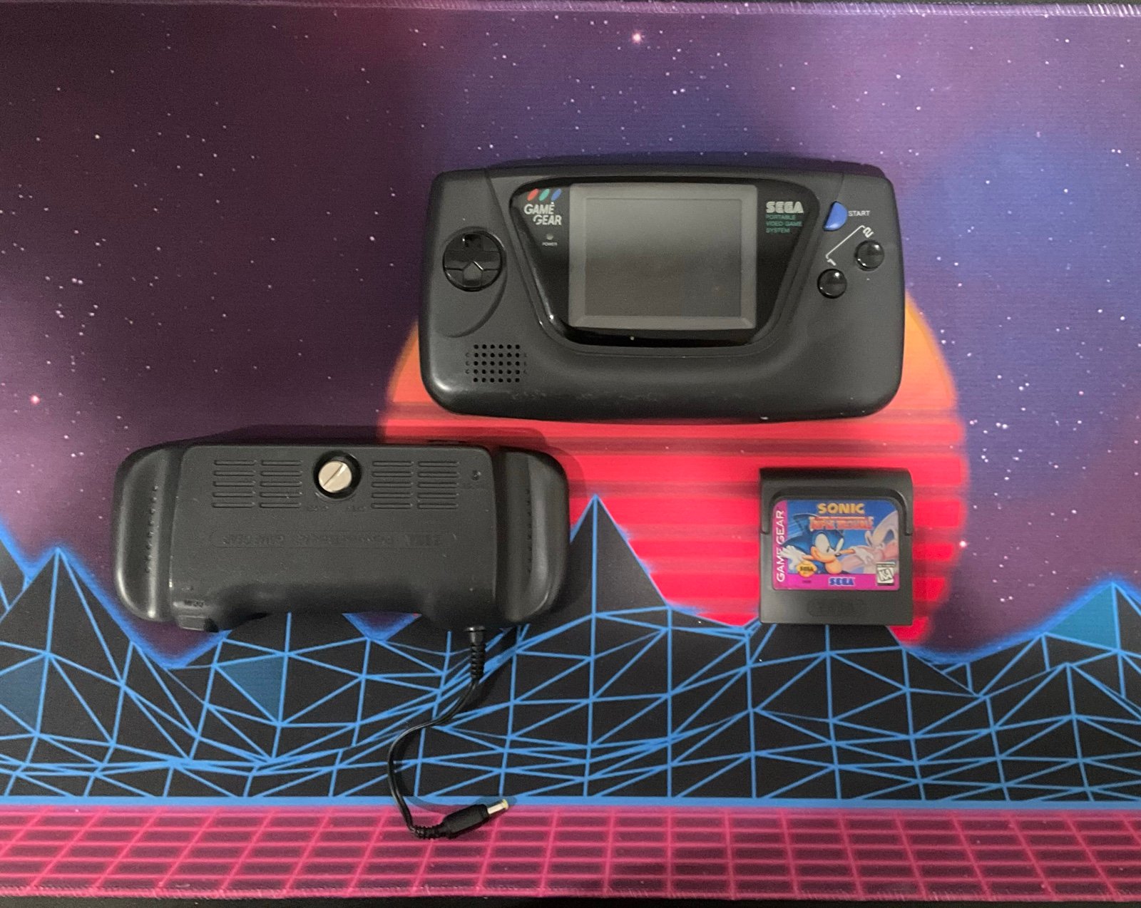 Sega game gear with sonic game