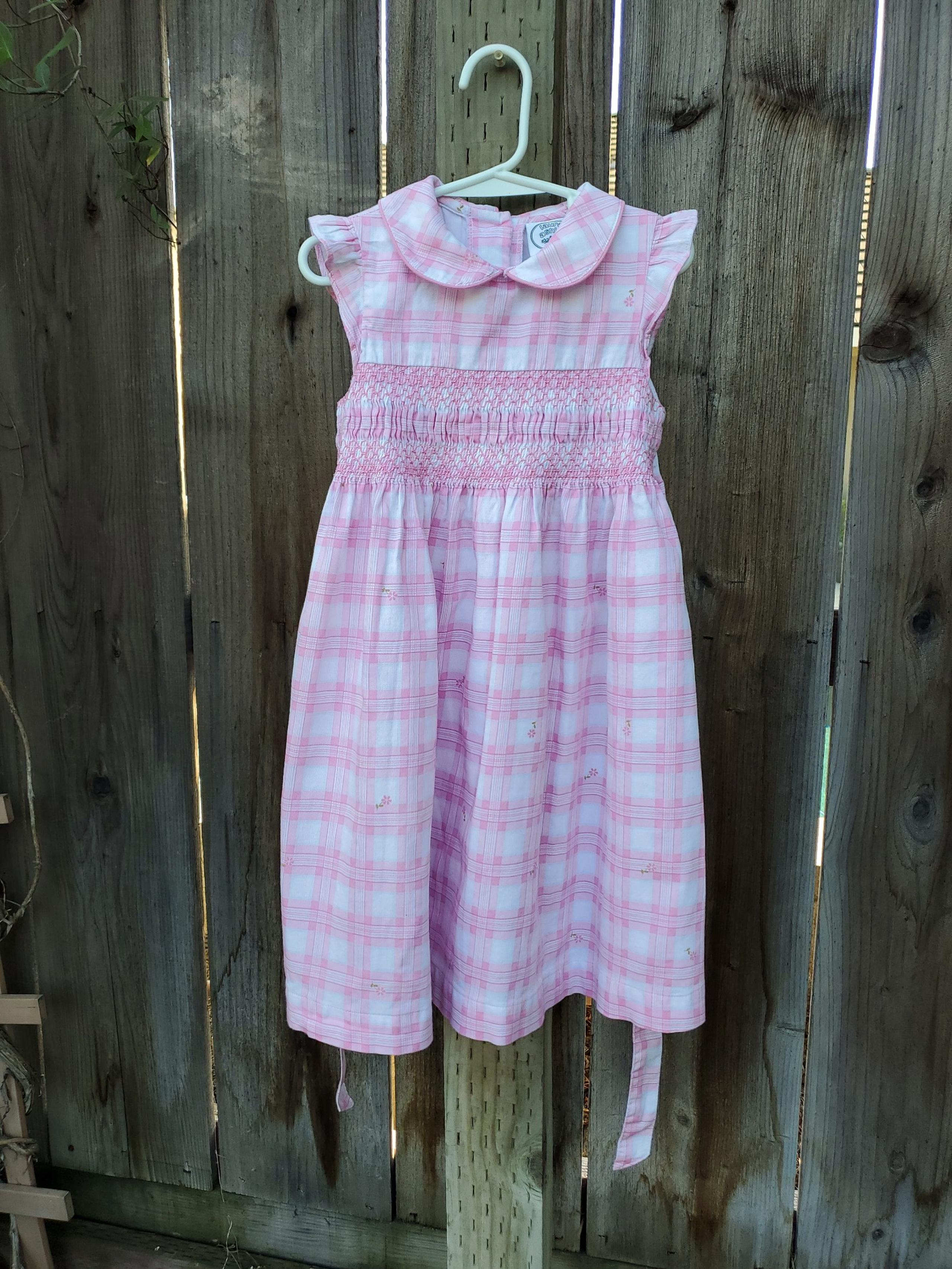 Smocked dress size 5 spring Easter