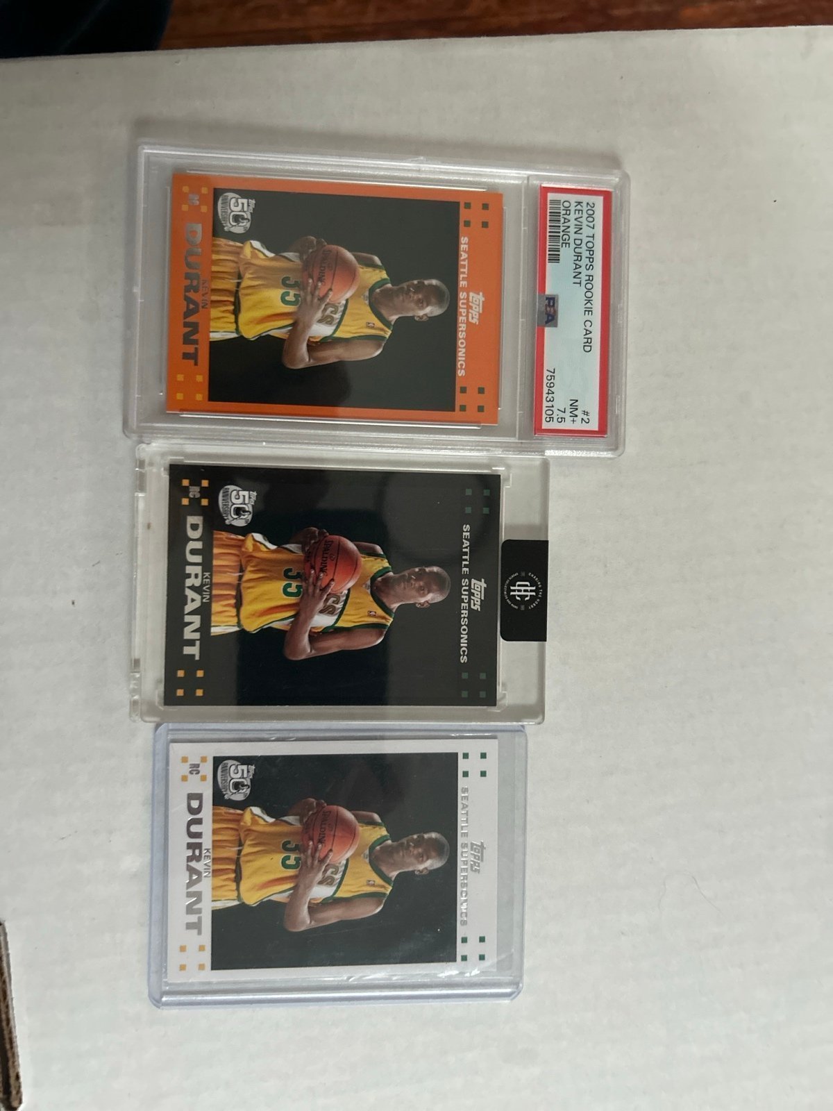 Kevin Durant rookie card lot 3 topps variations.