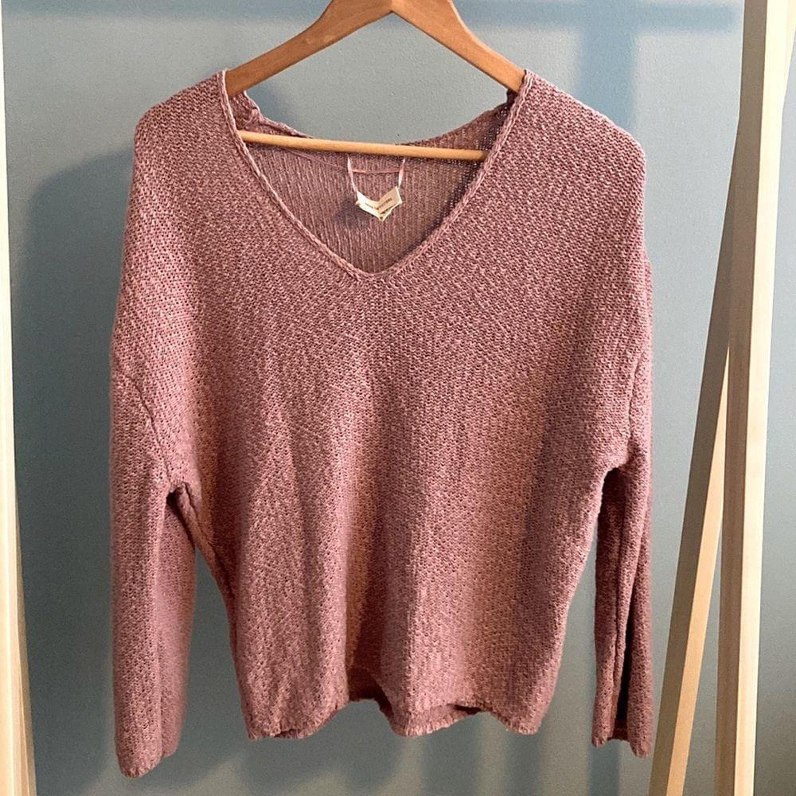 Urban Outfitters UO XS Womens Teen Mauve V-Neck Sweater Extra Small Preowned