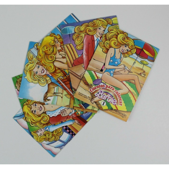 1985 BARBIE COLORING BOOKS Full Set Of 6