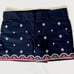 Loft Women’s 4” Inseam The Riviera Short Embroidered Navy Blue/Red NWT Size 10