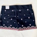 Loft Women’s 4” Inseam The Riviera Short Embroidered Navy Blue/Red NWT Size 10