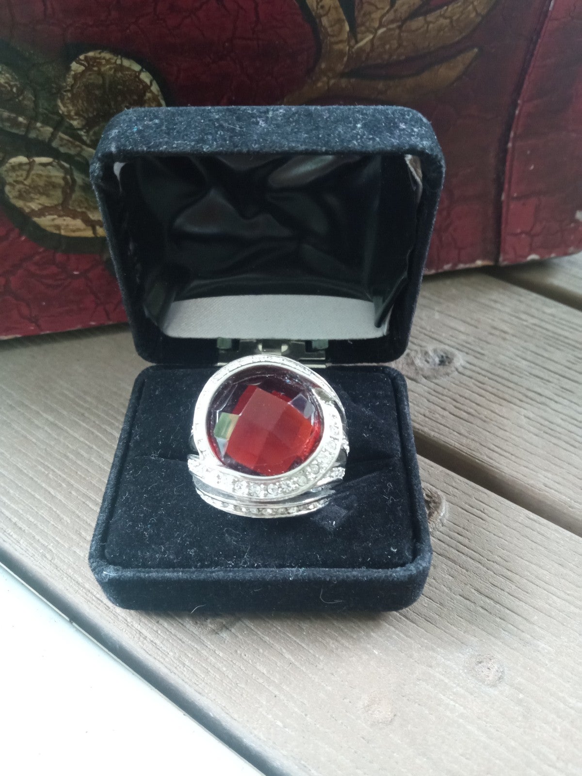 Garnet and Diamond Ring