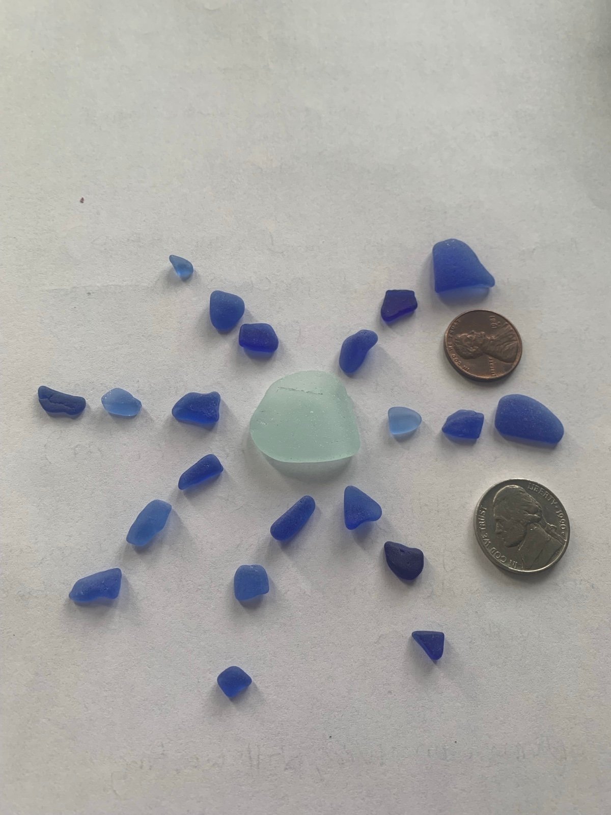 Blue sea glass