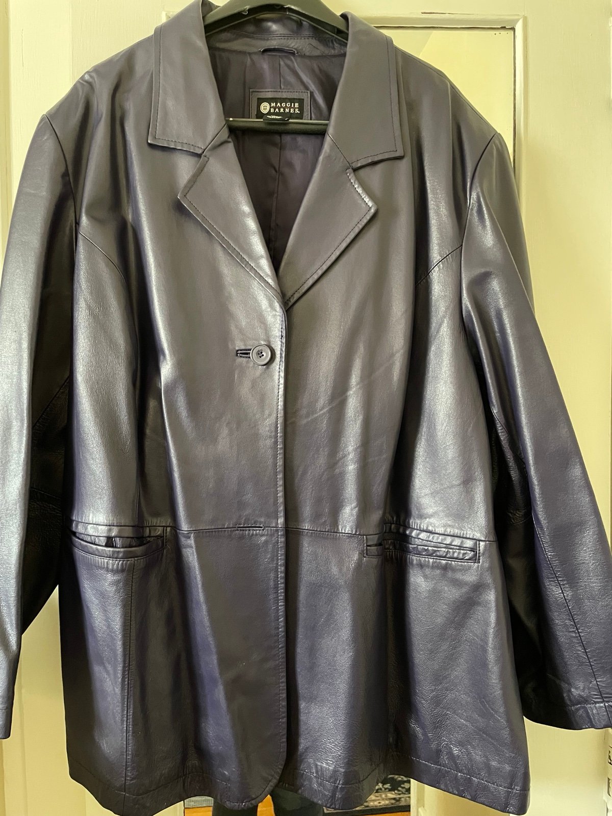 Purple soft leather jacket Sz 3X