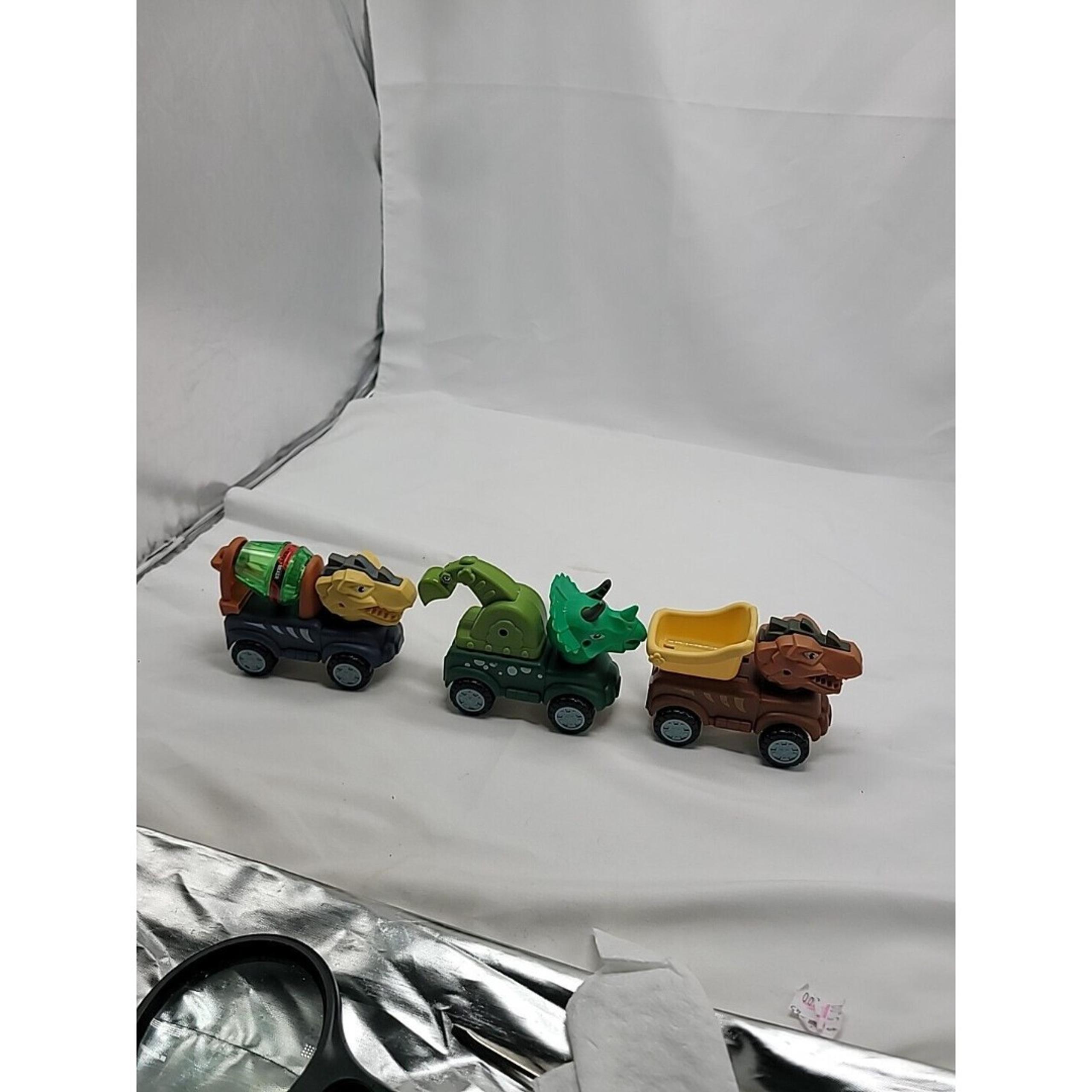 Crashproof Dinosaur Transportation Model Vehicle  Hand Press & Go Mixer,dump Dig