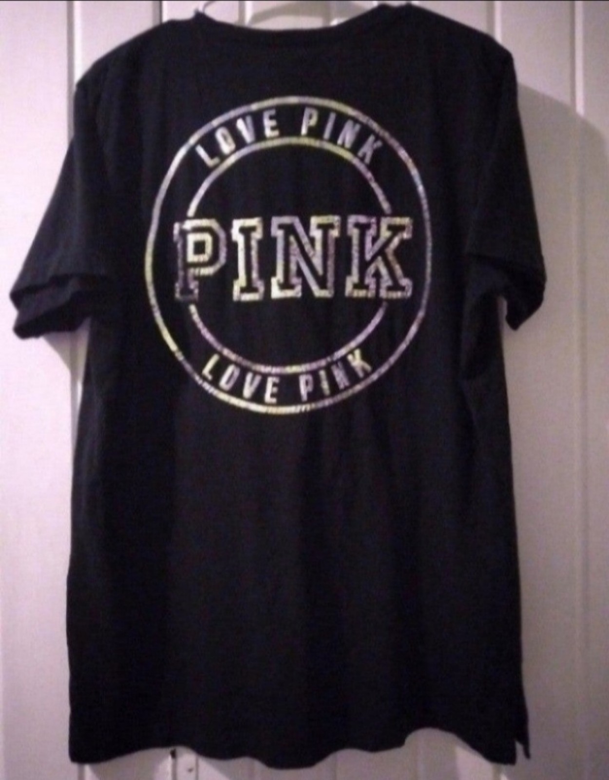 VS PINK bling tee-LARGE LIKE NEW