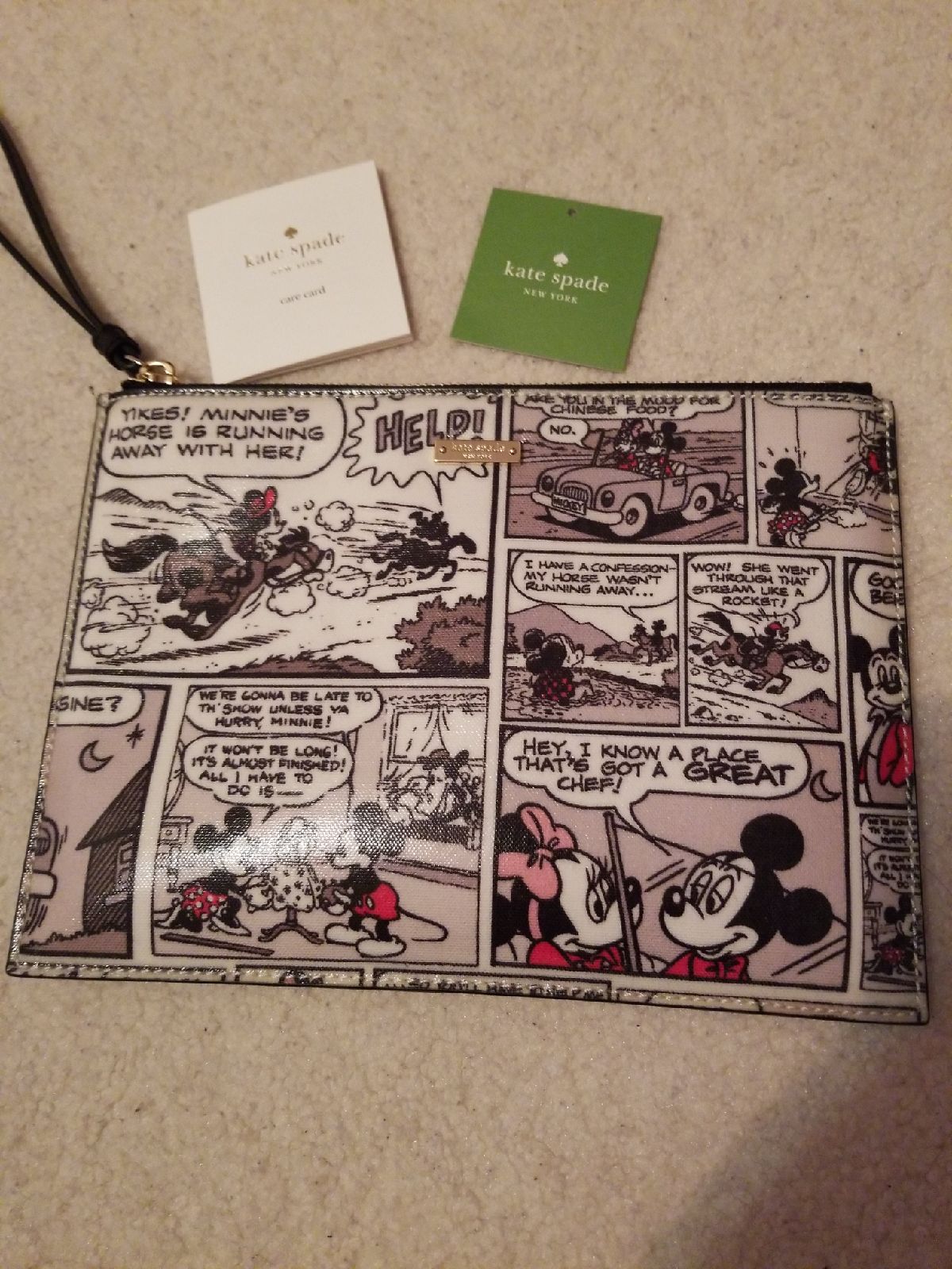 kate spade Disney Mickey Comic wristlet