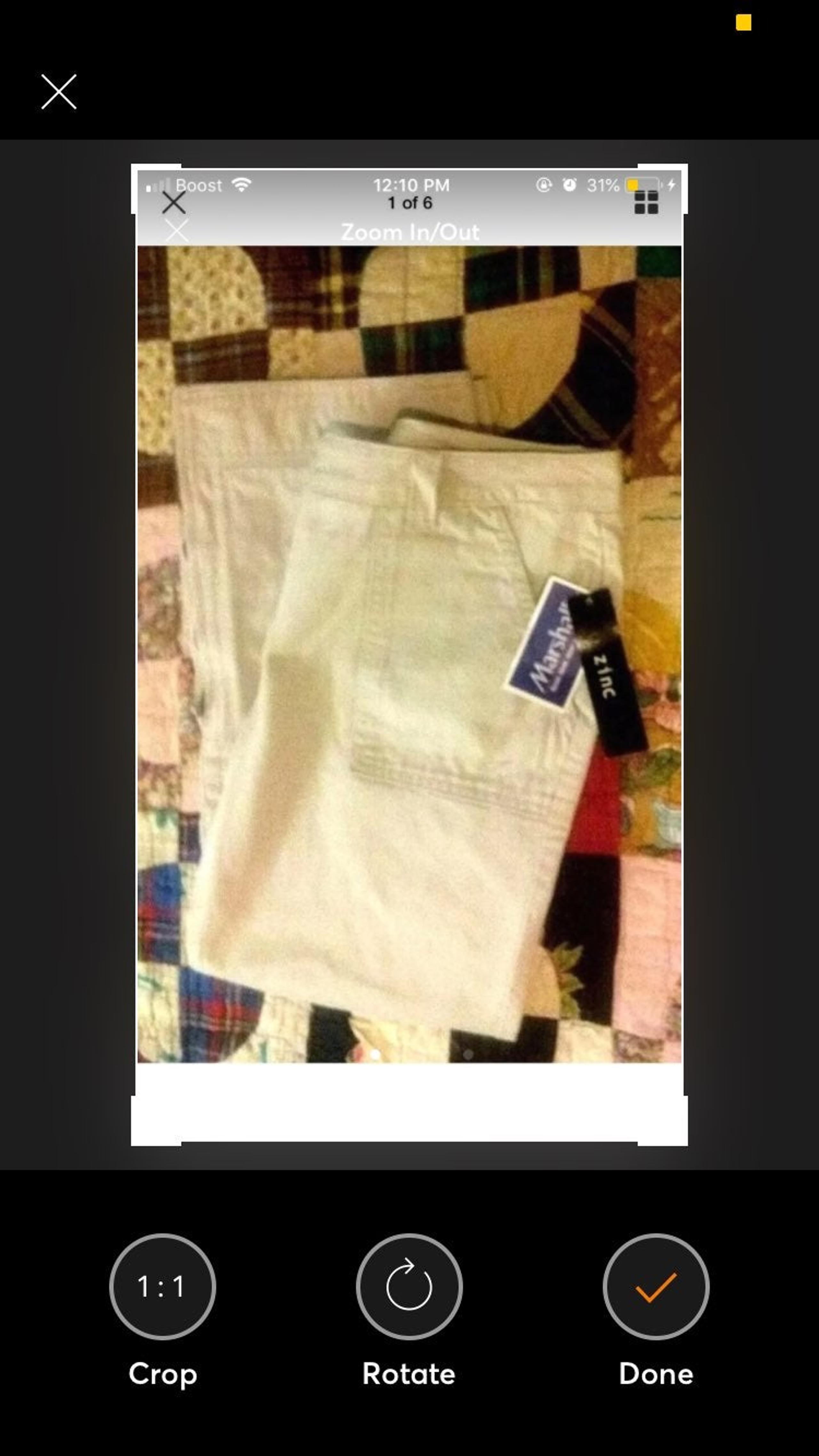 Womens sz 13 cropped khaki pants 34x27