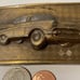 Vintage Metal Belt Buckle, Brass, Chevy 55, 56, 57, Chevy Classics, Hot Rod