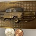 Vintage Metal Belt Buckle, Brass, Chevy 55, 56, 57, Chevy Classics, Hot Rod
