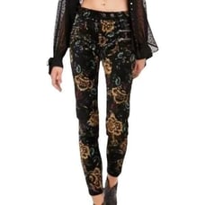 Free People Lennon Floral Velvet Skinny Pants