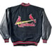 JH Design St. Louis Cardinals Wool Leather Reversible Varsity Jacket Size: L