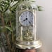 Vintage Elgin Anniversary Mantel Quartz Clock w/Glass Dome & Rotating Pendulum