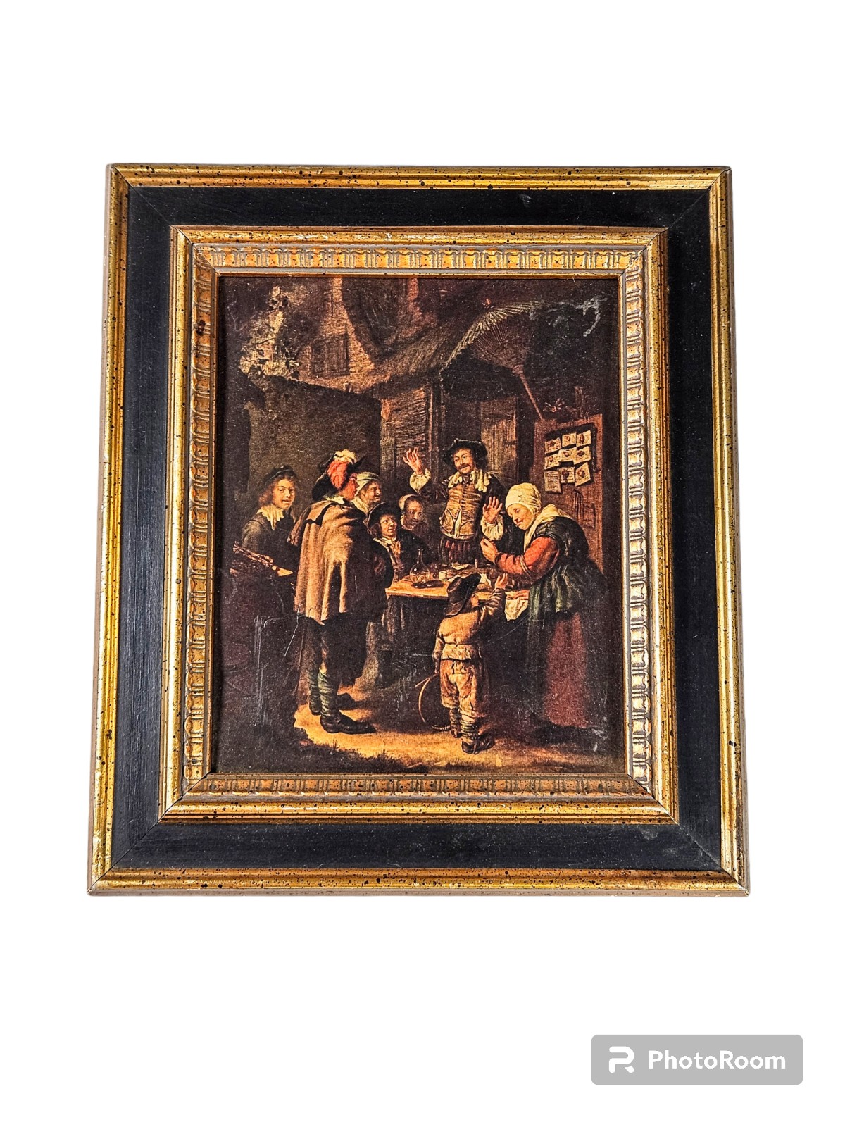 Vintage Framed Print Of Gerard Dou Painting ‘The Charlatan’ Fine Art 9x10 in