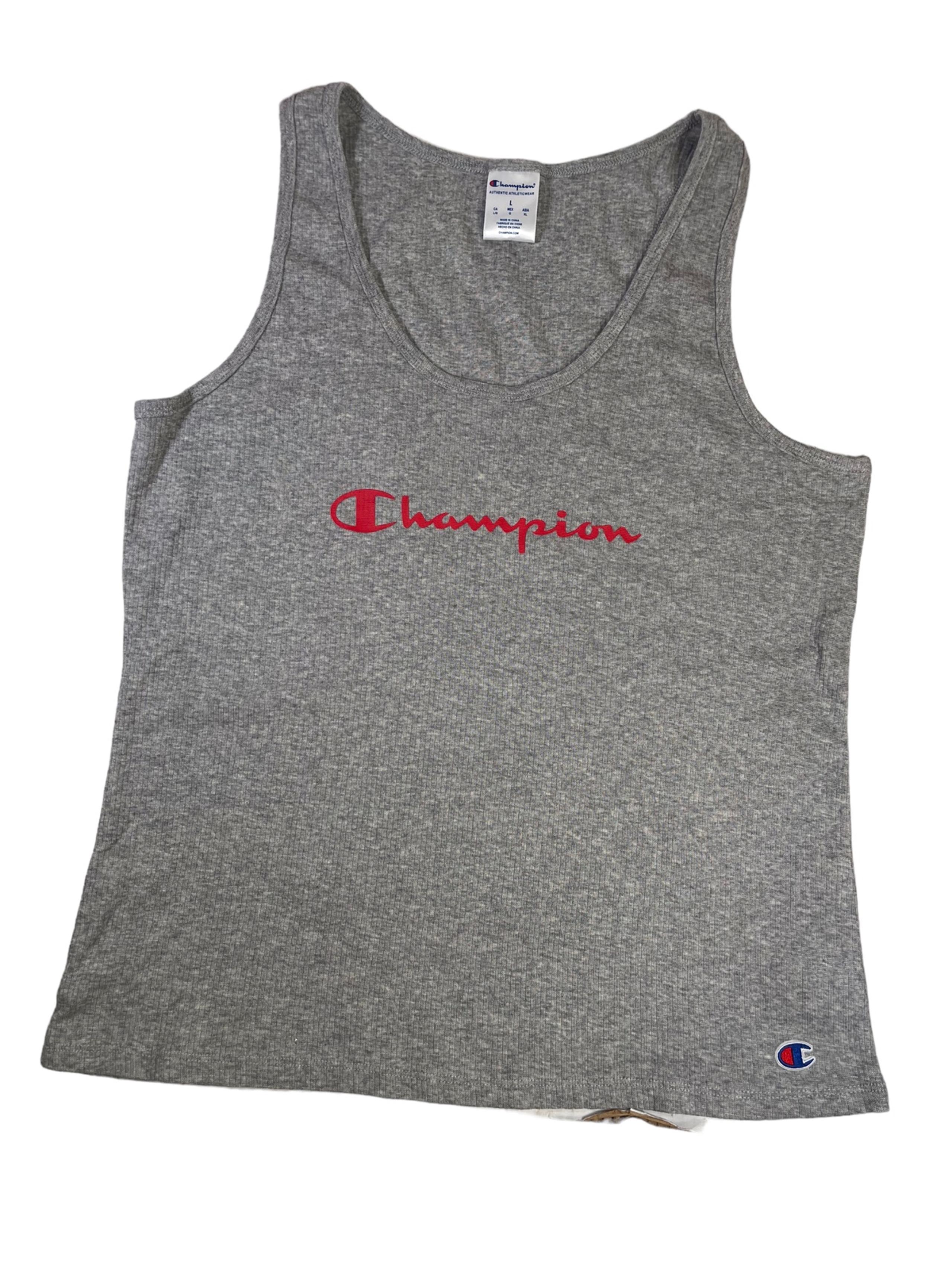 Champion grey ribbed tank top women’s size large NWT