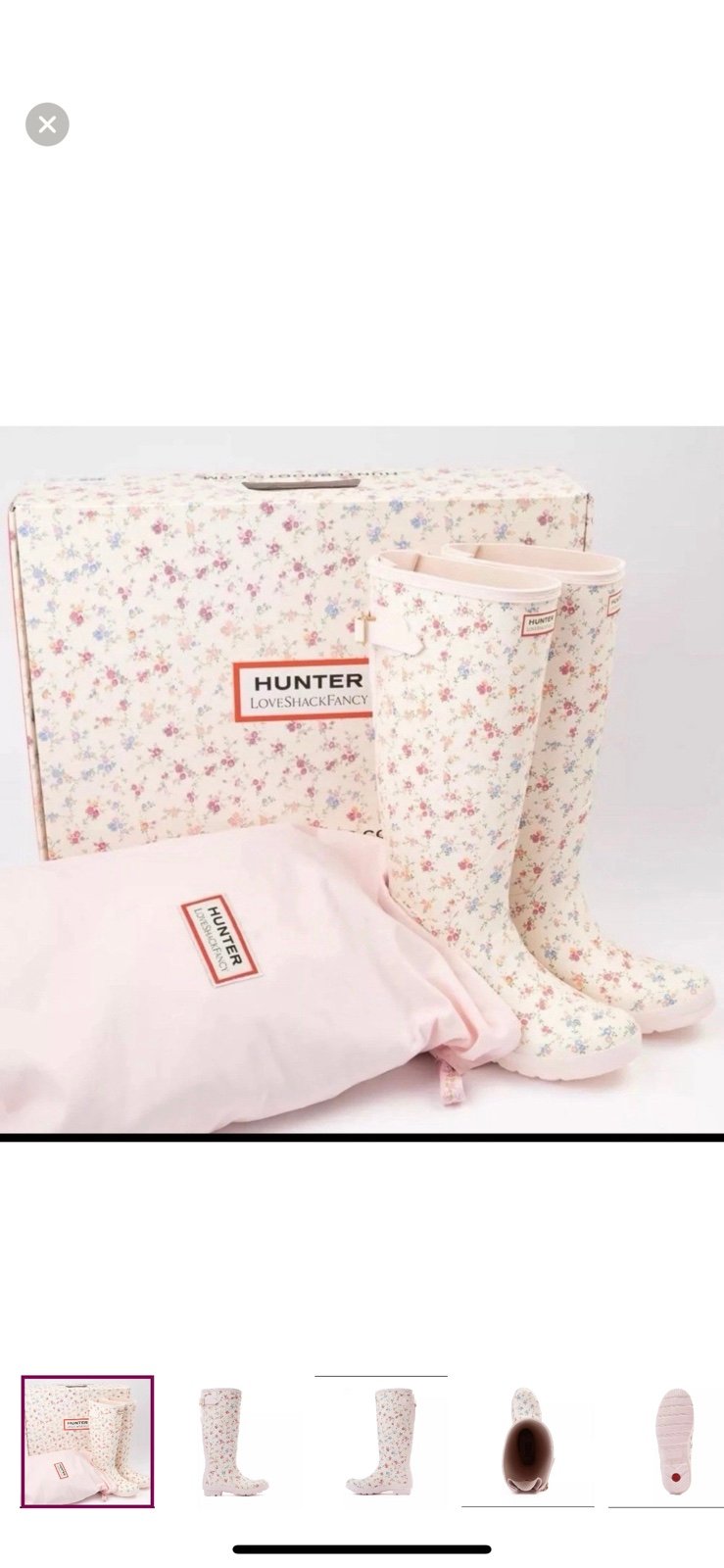Hunter love shack fancy boots nib 6