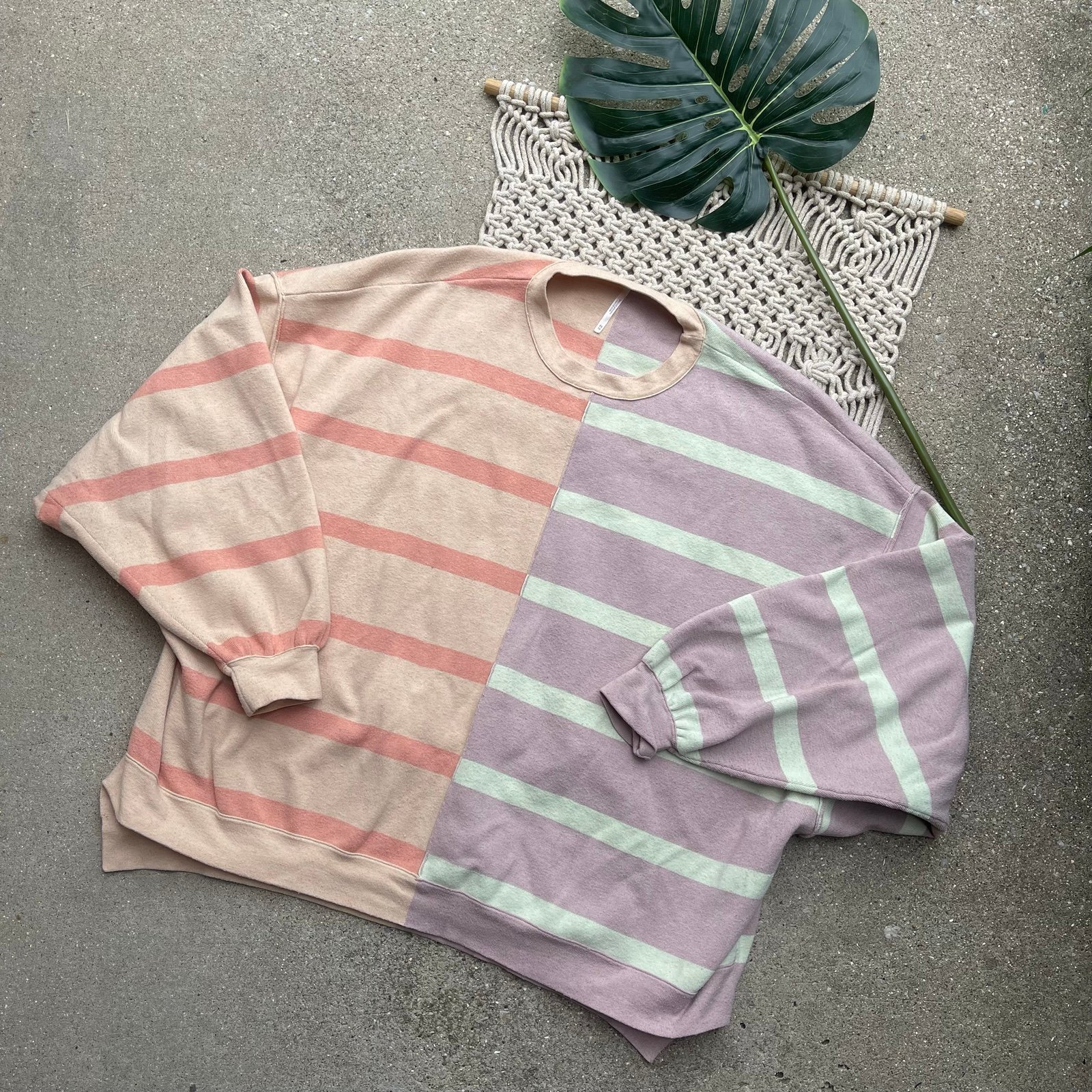 Free People Uptown Stripe Pullover in Pastel Dreams Size XS