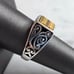 Mens Estate Sterling Silver Modernist Tigers Eye Ring 6.6g E4493