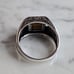 Mens Estate Sterling Silver Modernist Tigers Eye Ring 6.6g E4493