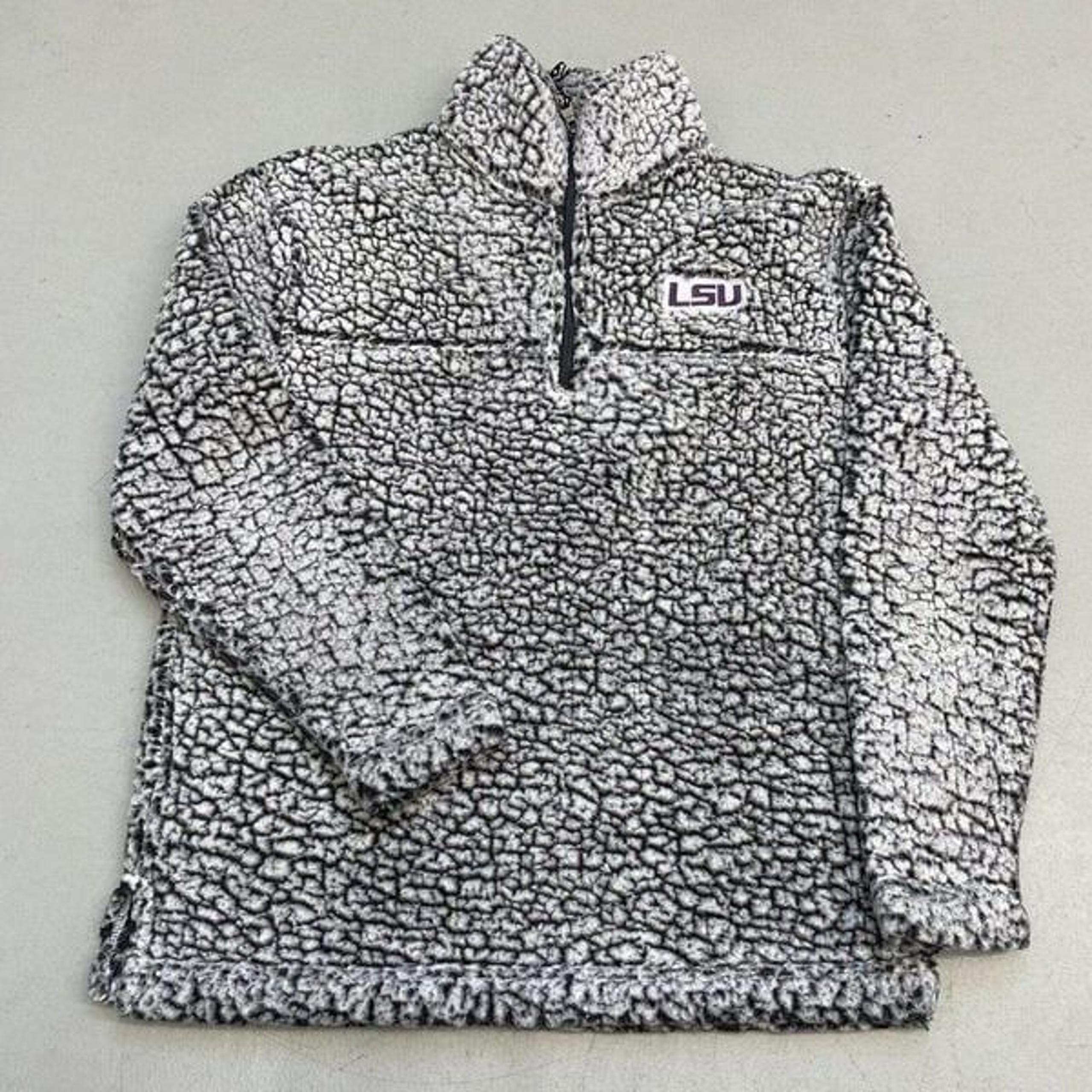 Womens LSU Sherpa 1/4 zip pullover sweater sweatshirt Sz XS