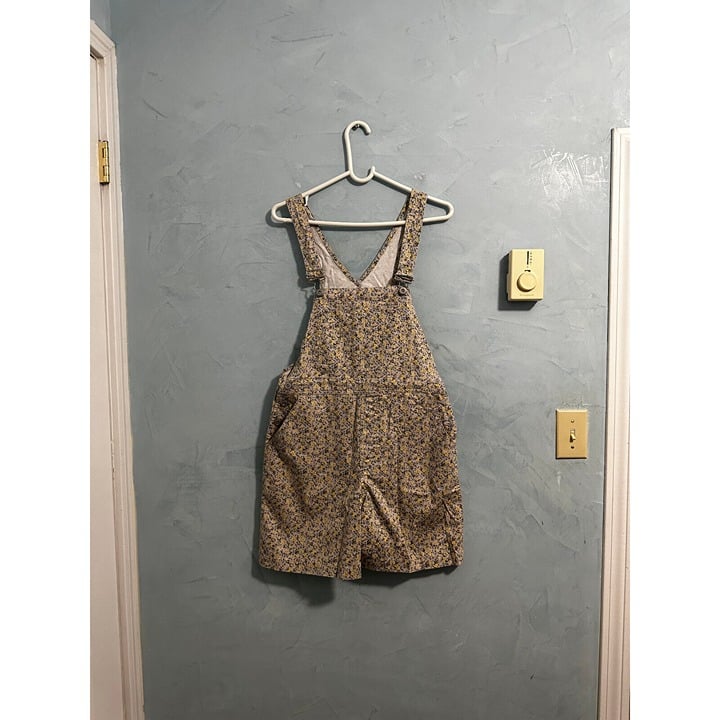 Gloria Vanderbilt Yellow Floral Overall Sz S