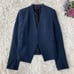 Theory No-Collar Jacket Pantsuit Navy Setup
